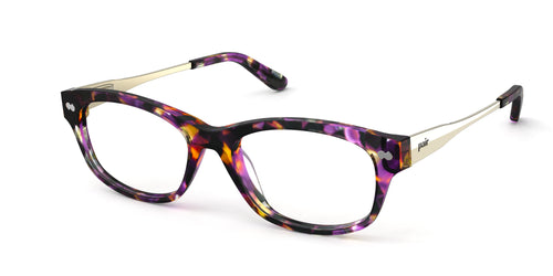 The Addison - Purple Confetti Tortoise Acetate Gold Metal - Pair Eyewear