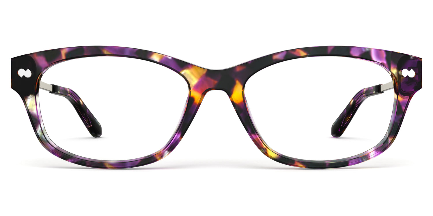 The Addison - Purple Confetti Tortoise Acetate Gold Metal - Carousel2 - Pair Eyewear