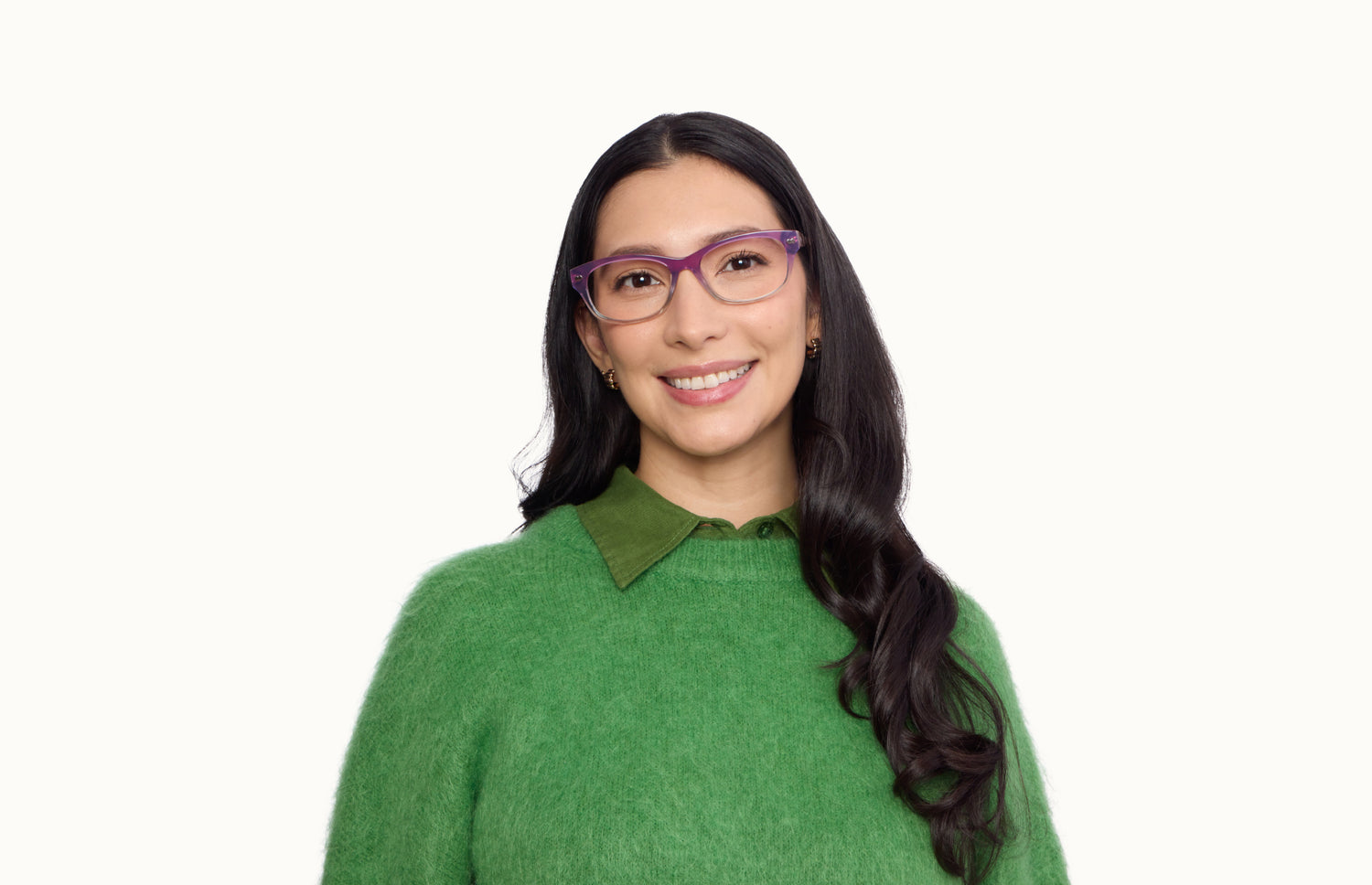 The Addison - Violet Pearlized Gradient Acetate Rose Gold Metal - LifeStyle1 - Pair Eyewear