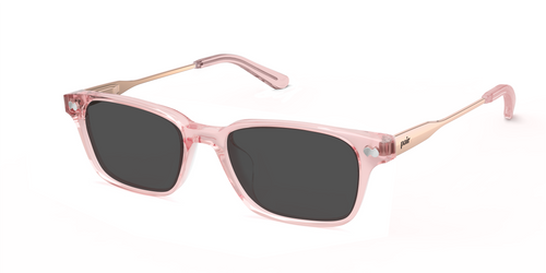 The Finley - Pink Clear Acetate Rose Gold Metal Sun - Pair Eyewear