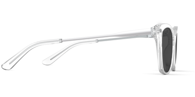 The Wanda - Crystal Clear Acetate Silver Metal Sun - Thumbnail5 - Pair Eyewear