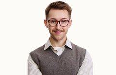 The Casper - Purple Confetti Tortoise Acetate Gold Metal - LifeStyle Thumbnail1 - Pair Eyewear