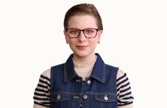 The Casper - Purple Confetti Tortoise Acetate Gold Metal - LifeStyle Thumbnail1 - Pair Eyewear