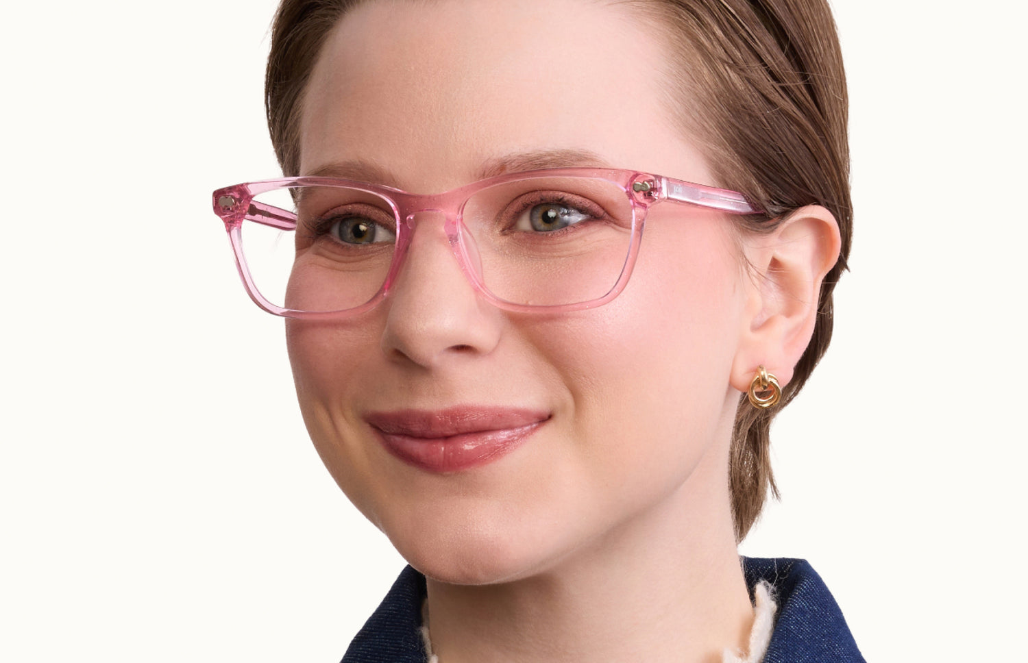 The Casper - Pink Glitter Clear - LifeStyle2 - Pair Eyewear