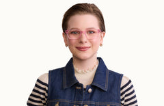 The Finley - Pink Glitter Clear - LifeStyle Thumbnail1 - Pair Eyewear
