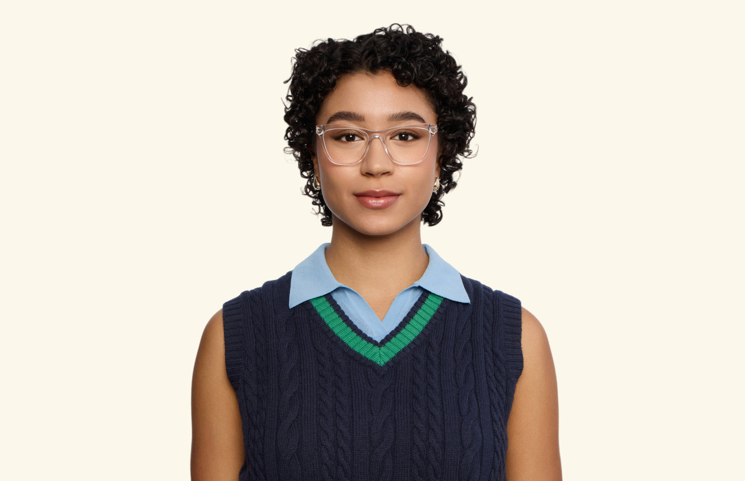 The Harper - Mixed Material - Lensless - LifeStyle 1 - Pair Eyewear