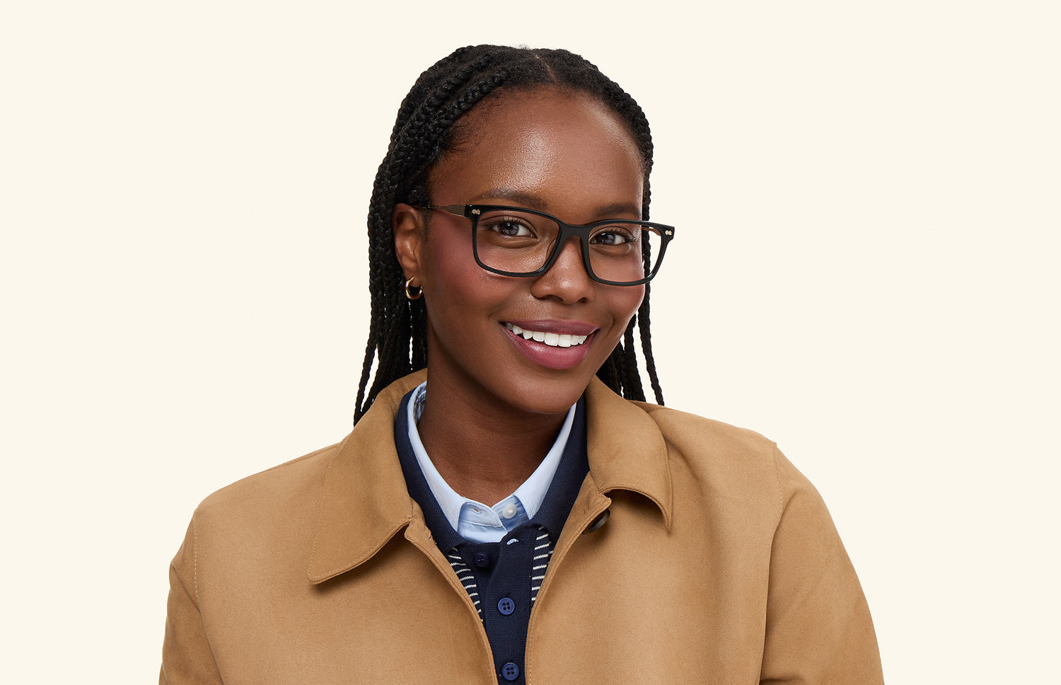 The Kirby - Black Acetate Gold Metal - LifeStyle1 - Pair Eyewear