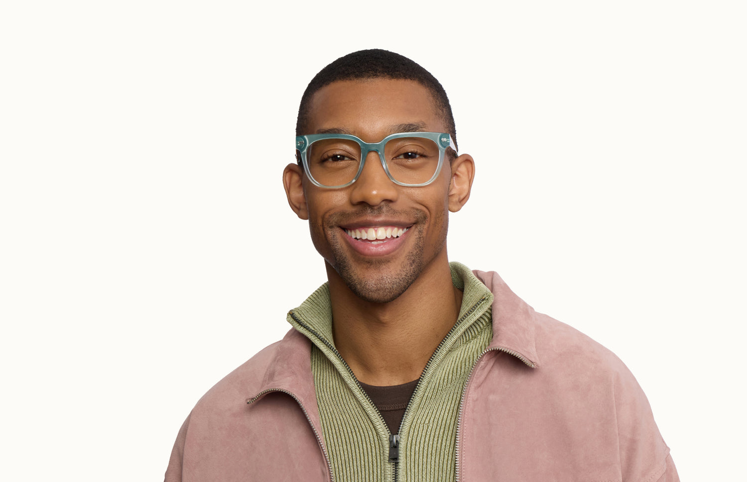 The Murphy - Teal Pearlized Gradient Acetate Silver Metal - LifeStyle1 - Pair Eyewear