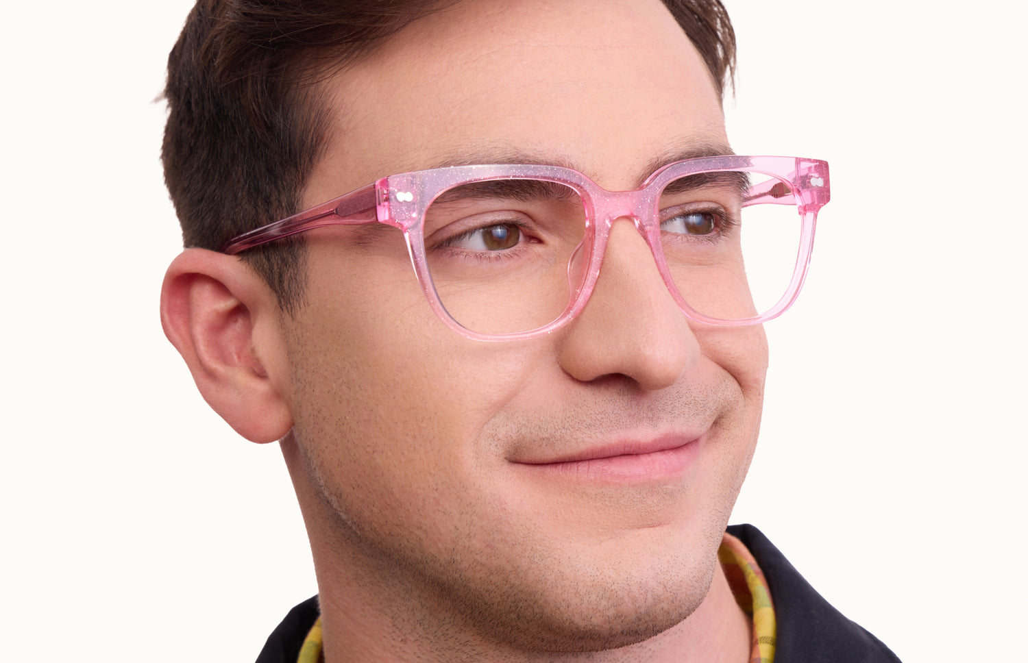The Murphy - Pink Glitter Clear - LifeStyle2 - Pair Eyewear
