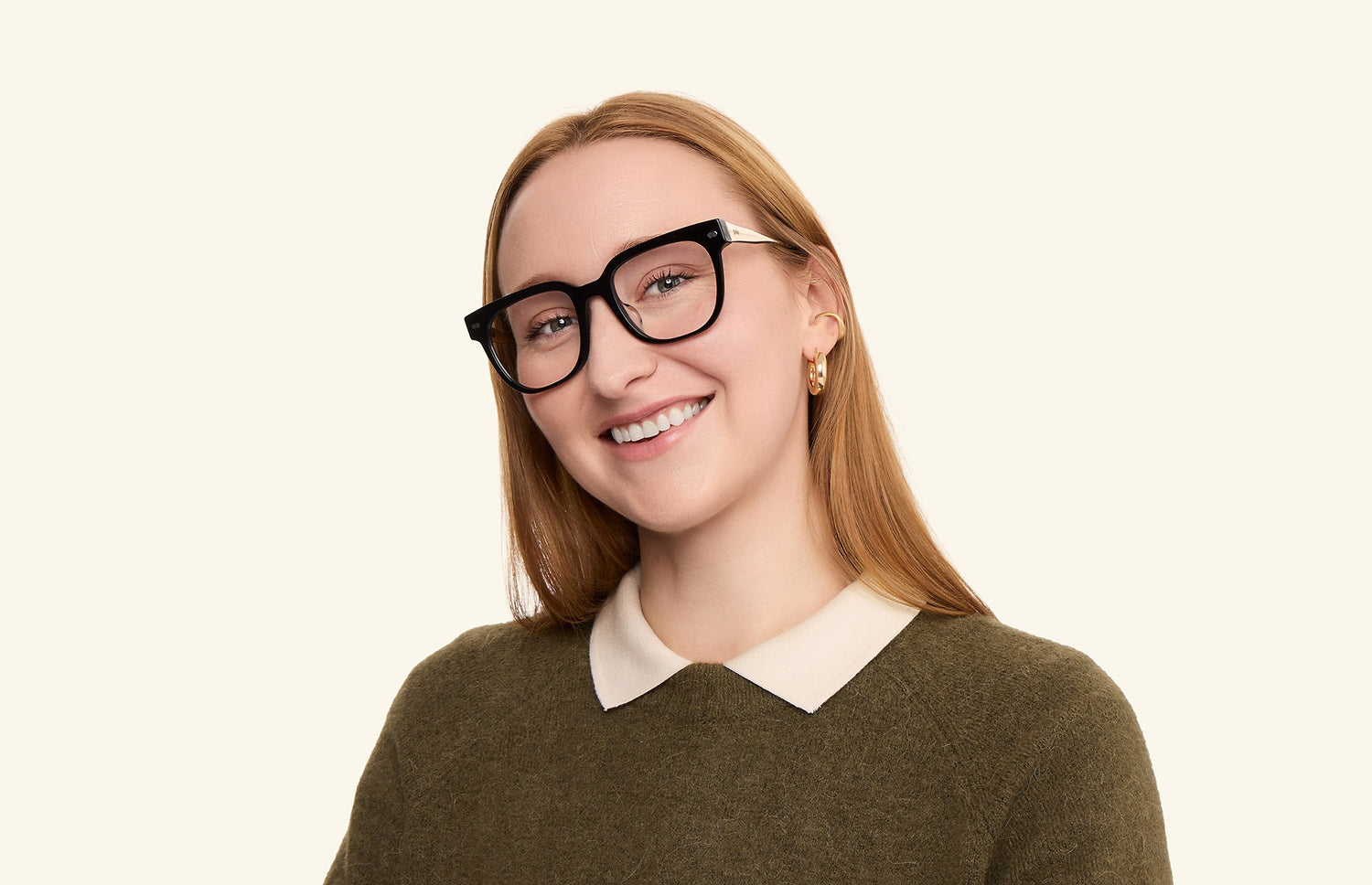 The Murphy - Black Acetate Gold Metal - LifeStyle1 - Pair Eyewear