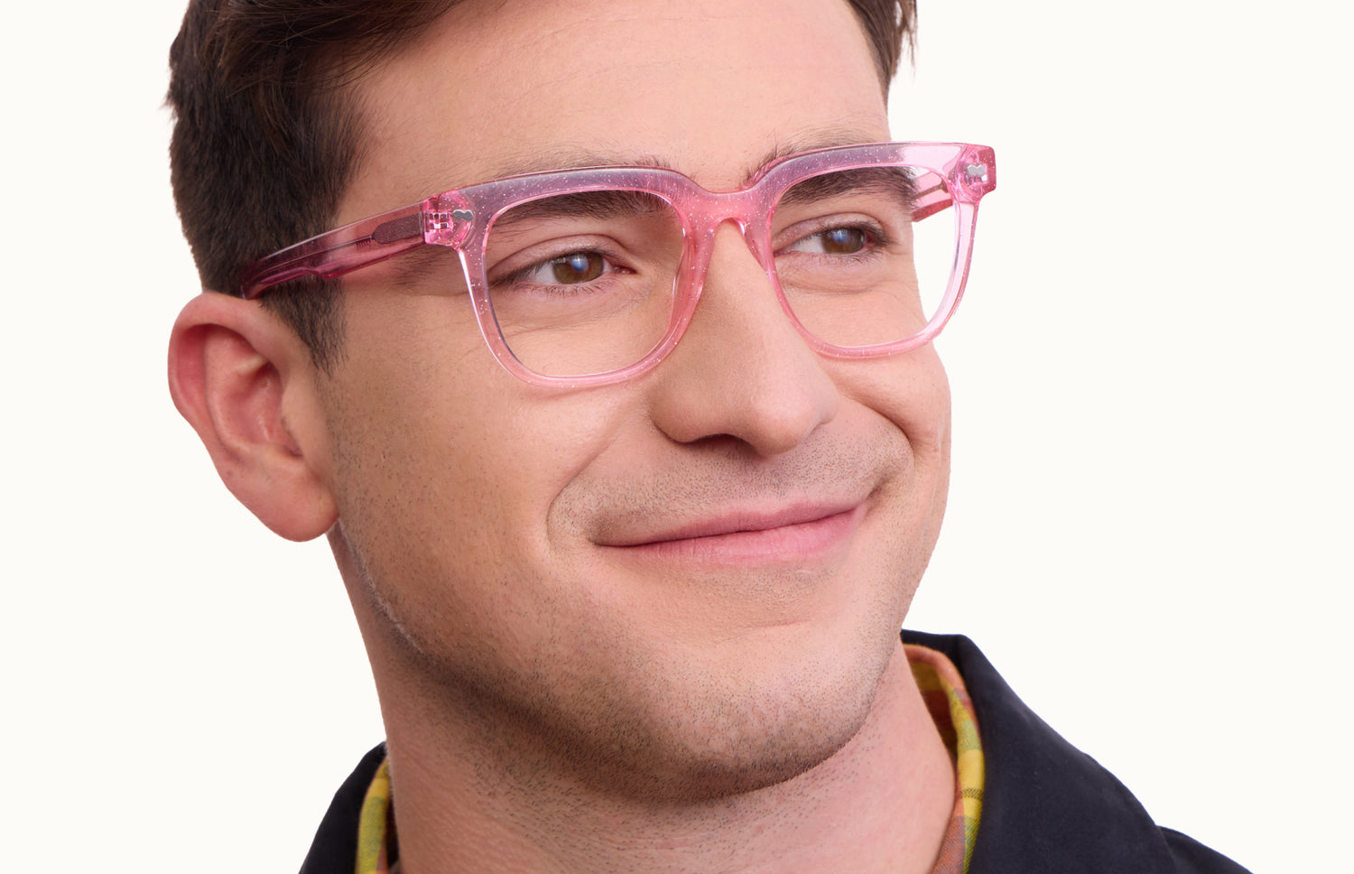 The Payton - Pink Glitter Clear - LifeStyle2 - Pair Eyewear