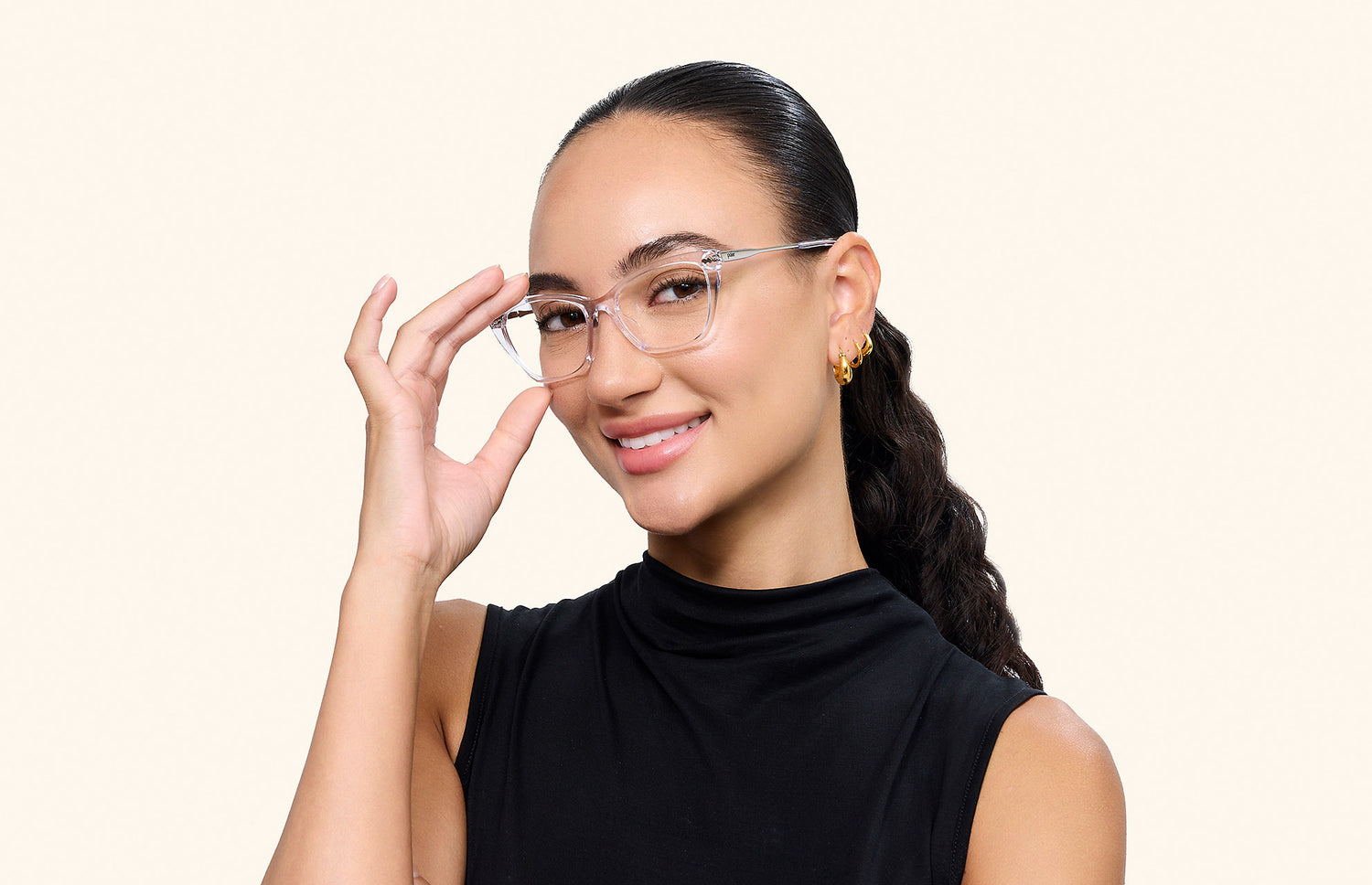 The Wanda - Mixed Material - Lensless - LifeStyle 1 - Pair Eyewear