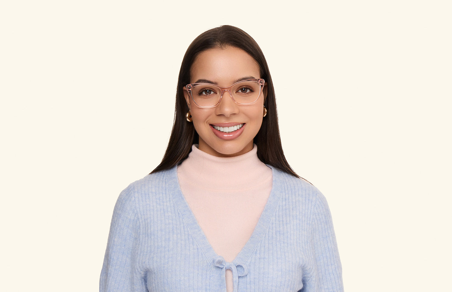The Wanda - Pink Clear - LifeStyle1 - Pair Eyewear