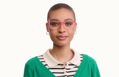 The Wanda - Pink Glitter Clear - LifeStyle Thumbnail1 - Pair Eyewear