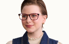 The Casper - Purple Confetti Tortoise Acetate Gold Metal - LifeStyle Thumbnail2 - Pair Eyewear