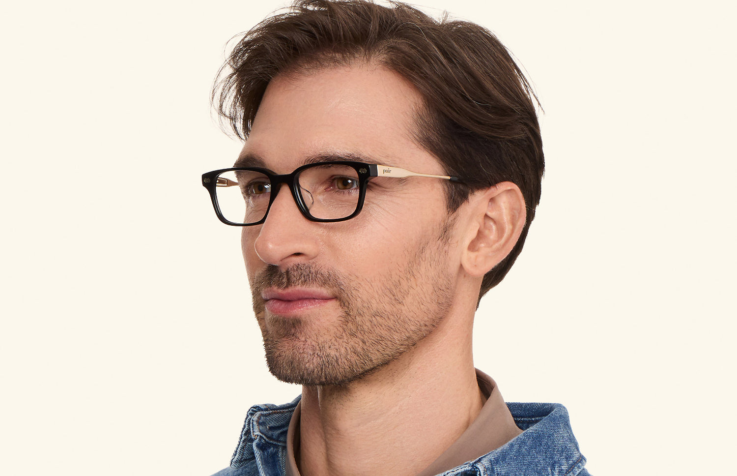 The Finley - Black Acetate Gold Metal - LifeStyle2 - Pair Eyewear