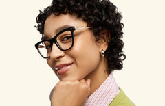 The Harper - Black Acetate Gold Metal - LifeStyle Thumbnail2 - Pair Eyewear