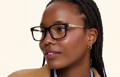 The Kirby - Black Acetate Gold Metal - LifeStyle Thumbnail3 - Pair Eyewear