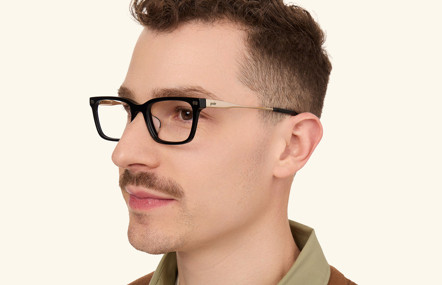 The Larkin - Black Acetate Gold Metal - LifeStyle2 - Pair Eyewear