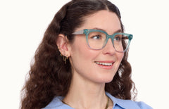 The Murphy - Teal Pearlized Gradient Acetate Silver Metal - LifeStyle Thumbnail2 - Pair Eyewear