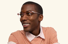 The Reese - Pink Clear Acetate Rose Gold Metal - LifeStyle Thumbnail2 - Pair Eyewear