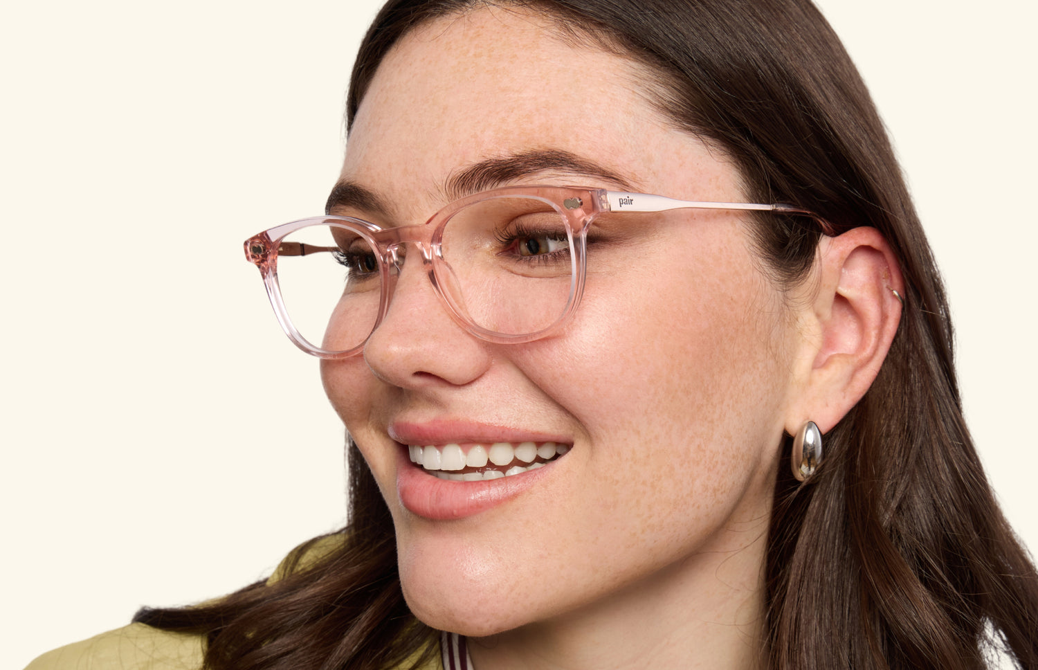 The Reese - Pink Clear Acetate Rose Gold Metal - LifeStyle2 - Pair Eyewear