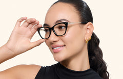 The Wanda - Black Acetate Gold Metal - LifeStyle Thumbnail4 - Pair Eyewear