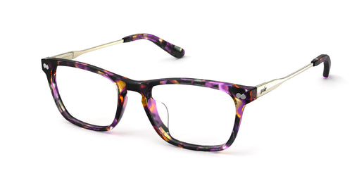 The Casper - Purple Confetti Tortoise Acetate Gold Metal - Pair Eyewear