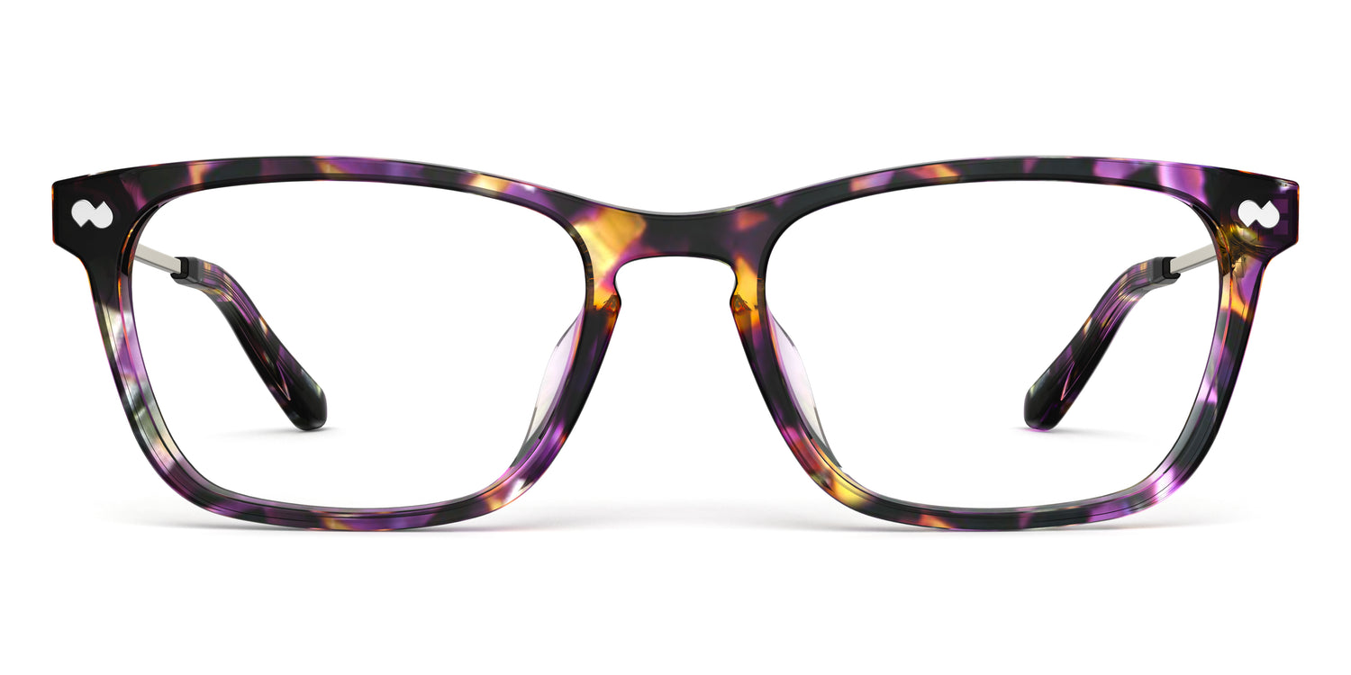 The Casper - Purple Confetti Tortoise Acetate Gold Metal - Carousel2 - Pair Eyewear