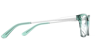 The Casper - Teal Pearlized Gradient Acetate Silver Metal - Thumbnail3 - Pair Eyewear