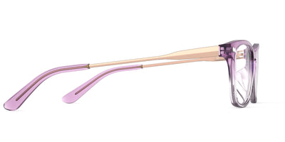 The Casper - Violet Pearlized Gradient Acetate Rose Gold Metal - Thumbnail3 - Pair Eyewear