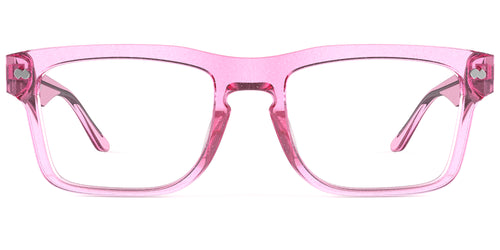 The Drew - Pink Glitter Clear - Pair Eyewear