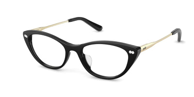 The ella - Black Acetate Gold Metal - Thumbnail1 - Pair Eyewear