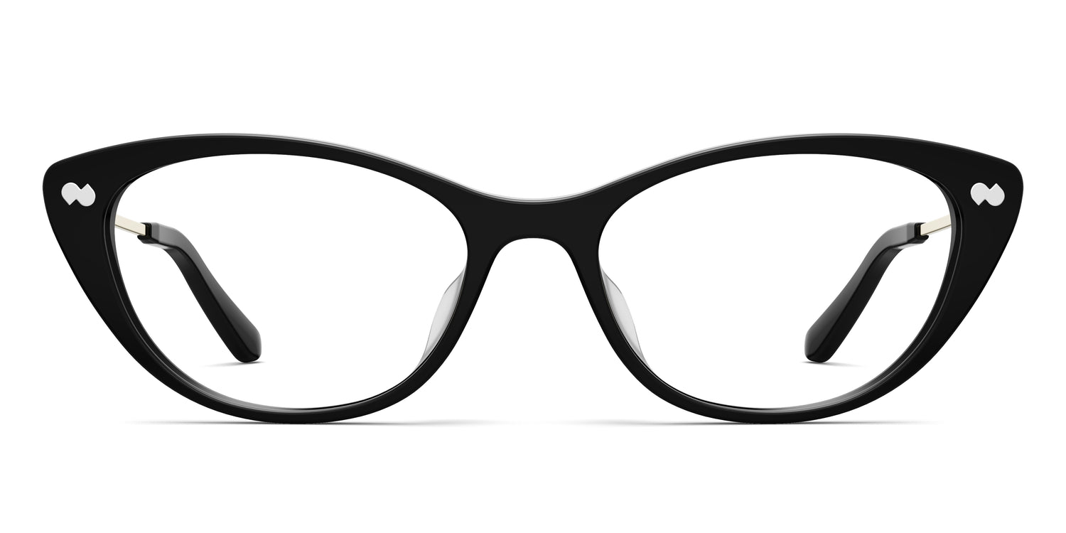 The ella - Black Acetate Gold Metal - Carousel2 - Pair Eyewear