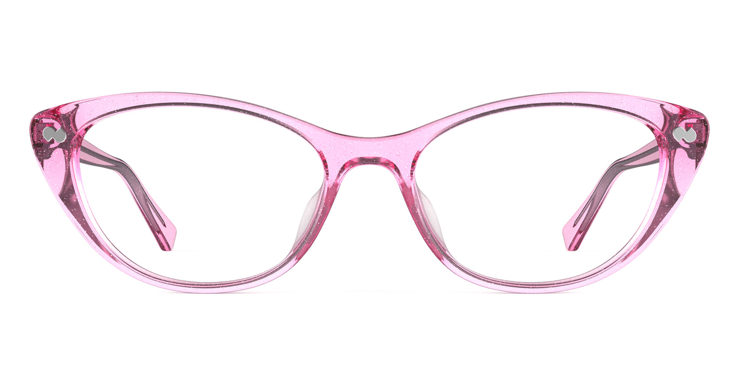 The ella - Pink Glitter Clear - Carousel1 - Pair Eyewear