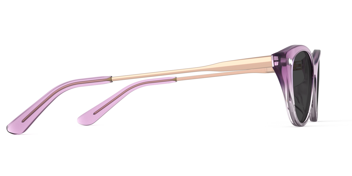 The ella - Violet Pearlized Gradient Acetate Rose Gold Metal Sun - Carousel5 - Pair Eyewear