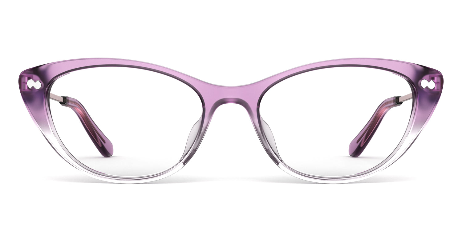 The ella - Violet Pearlized Gradient Acetate Rose Gold Metal - Carousel2 - Pair Eyewear
