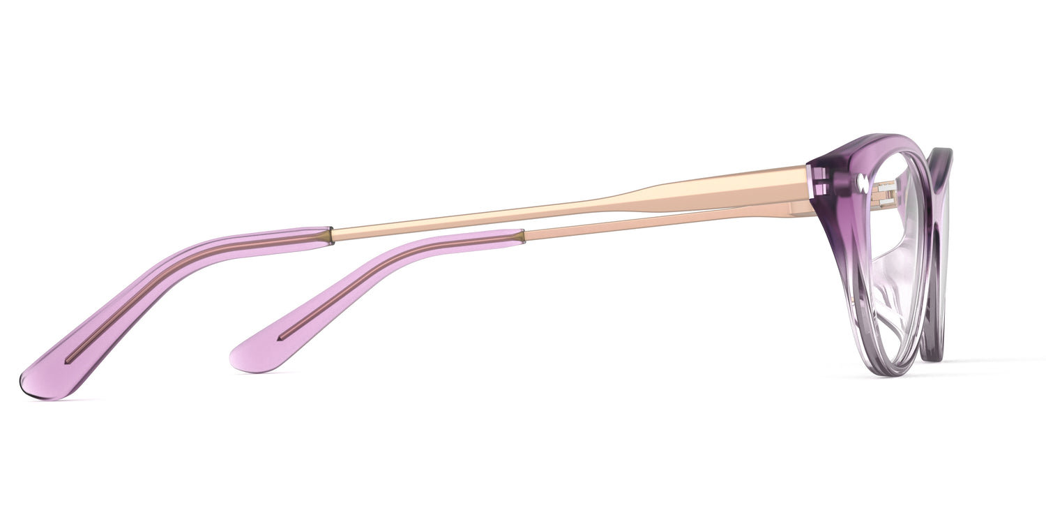 The ella - Violet Pearlized Gradient Acetate Rose Gold Metal - Carousel3 - Pair Eyewear