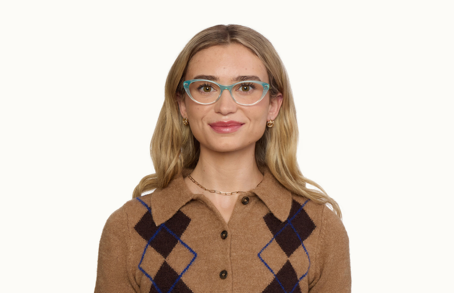 The ella - Teal Pearlized Gradient Acetate Silver Metal - LifeStyle1 - Pair Eyewear
