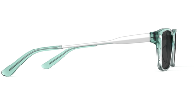 The Finley - Teal Pearlized Gradient Acetate Silver Metal Sun - Thumbnail5 - Pair Eyewear