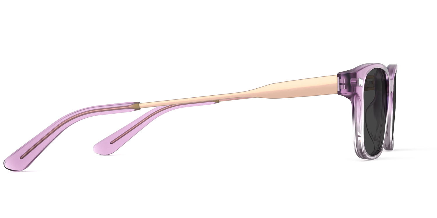 The Finley - Violet Pearlized Gradient Acetate Rose Gold Metal Sun - Carousel5 - Pair Eyewear