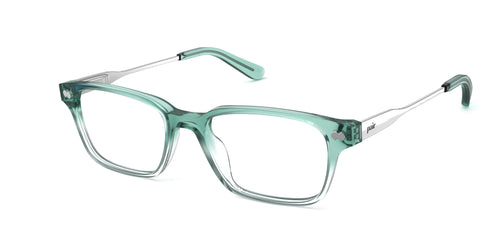 The Finley - Teal Pearlized Gradient Acetate Silver Metal - Pair Eyewear