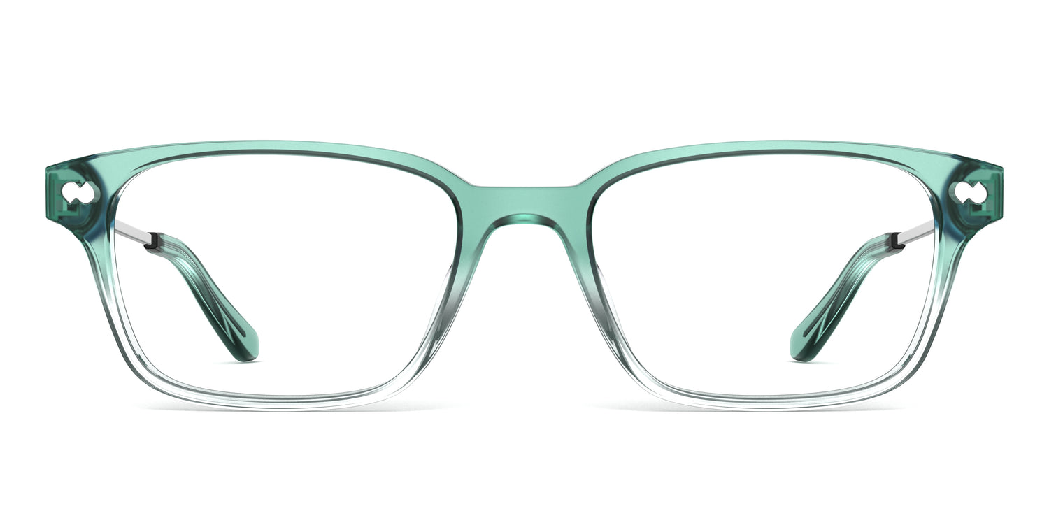 The Finley - Teal Pearlized Gradient Acetate Silver Metal - Carousel2 - Pair Eyewear