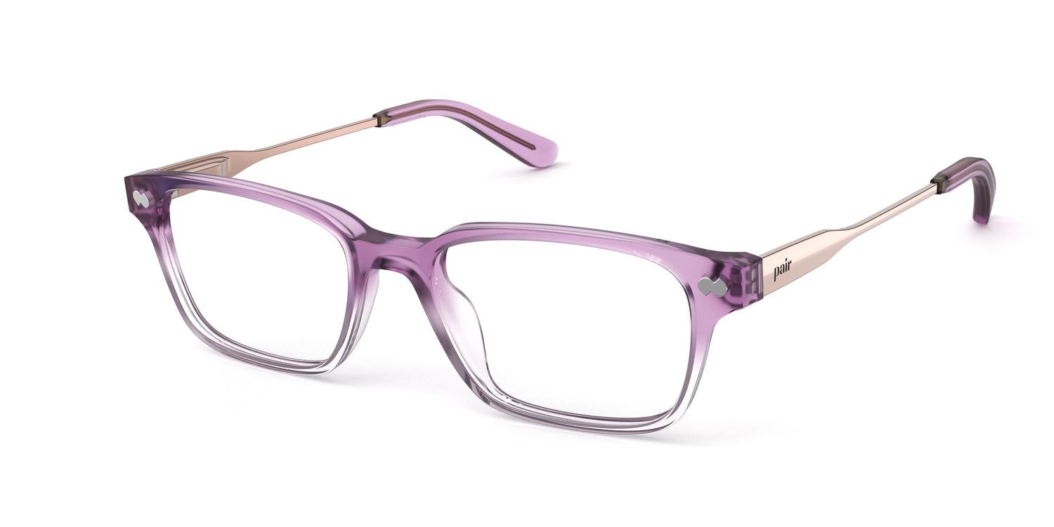 The Finley - Violet Pearlized Gradient Acetate Rose Gold Metal - Carousel1 - Pair Eyewear