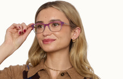 The Finley - Violet Pearlized Gradient Acetate Rose Gold Metal - LifeStyle Thumbnail2 - Pair Eyewear