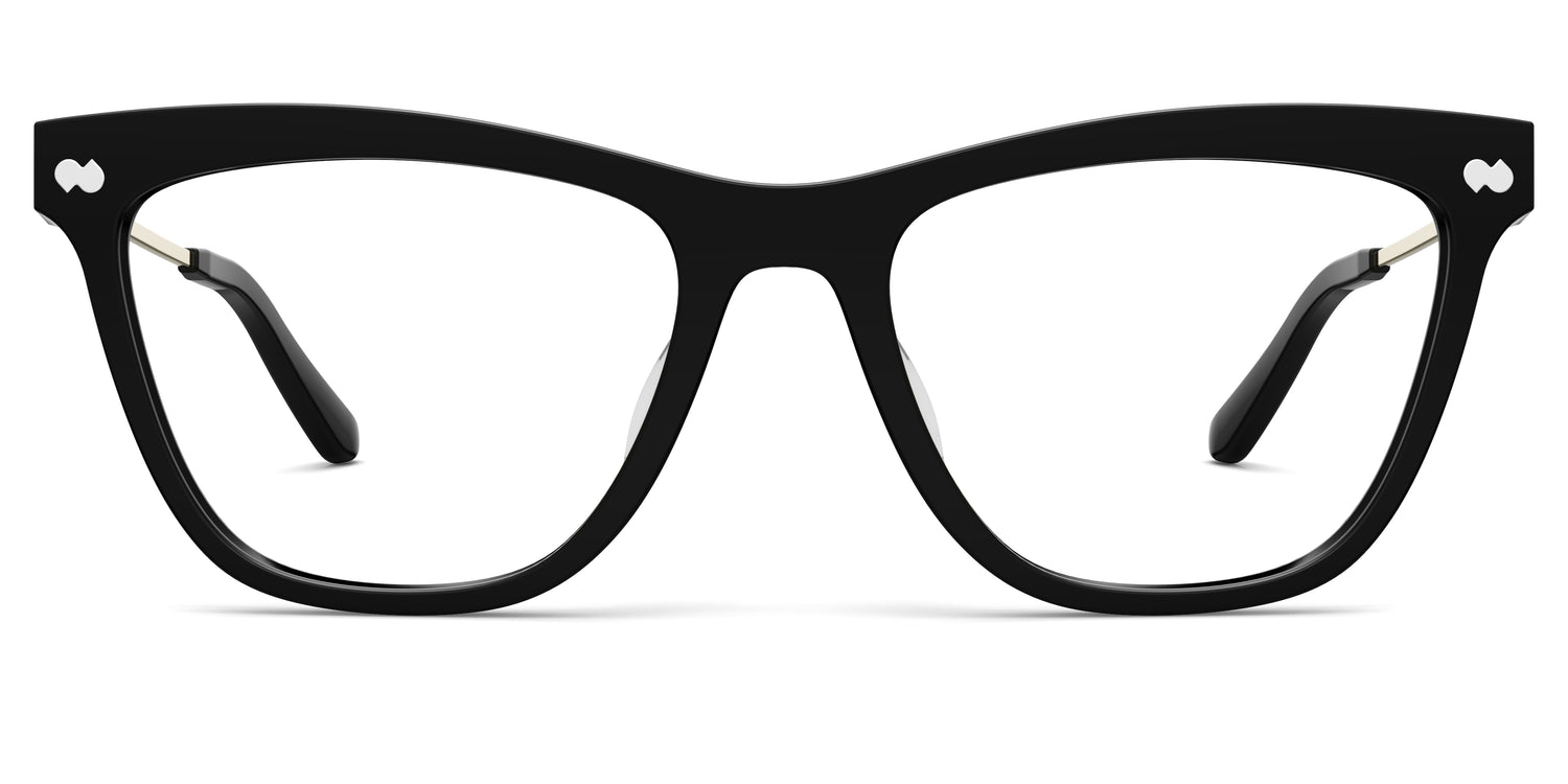 The Harper - Black Acetate Gold Metal - Carousel2 - Pair Eyewear
