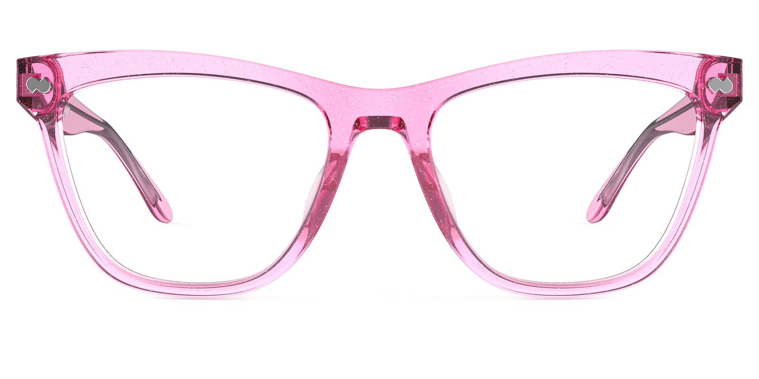 The Harper - Pink Glitter Clear - Carousel1 - Pair Eyewear