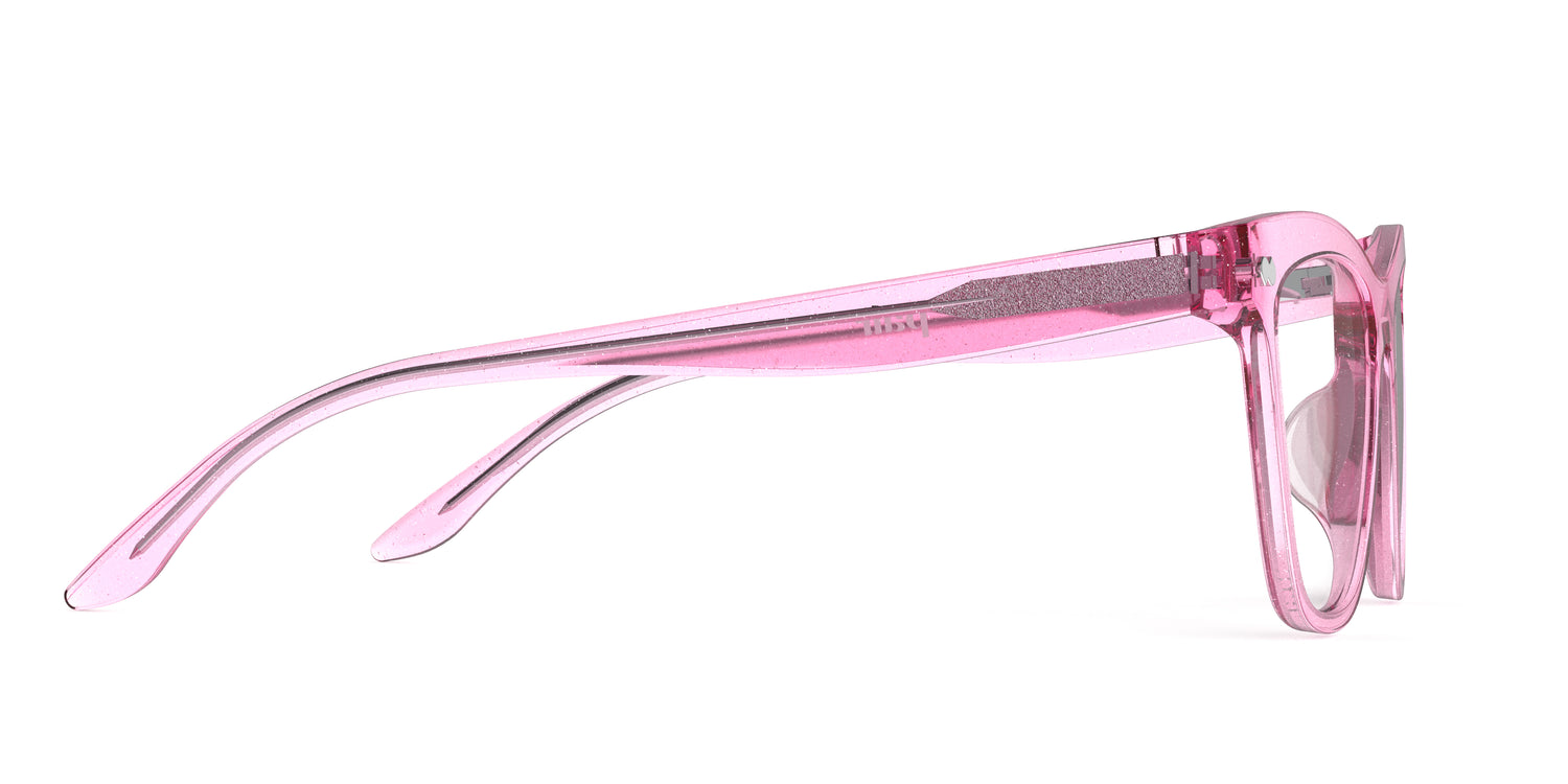 The Harper - Pink Glitter Clear - Carousel4 - Pair Eyewear