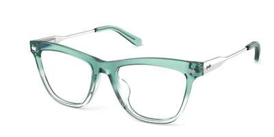 The Harper - Teal Pearlized Gradient Acetate Silver Metal - Thumbnail1 - Pair Eyewear