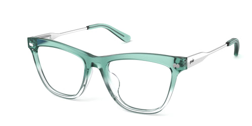 The Harper - Teal Pearlized Gradient Acetate Silver Metal - Pair Eyewear